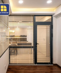 Cửa kính chống cháy 1 cánh mở quay 1 chiều