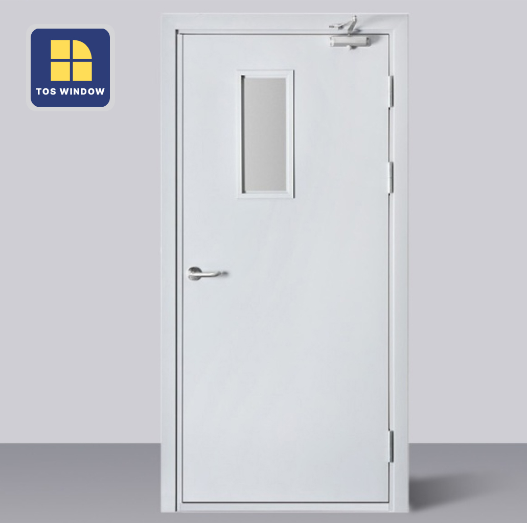 Cửa thép chống cháy 1 cánh khóa tay gạt - Hình ảnh 3