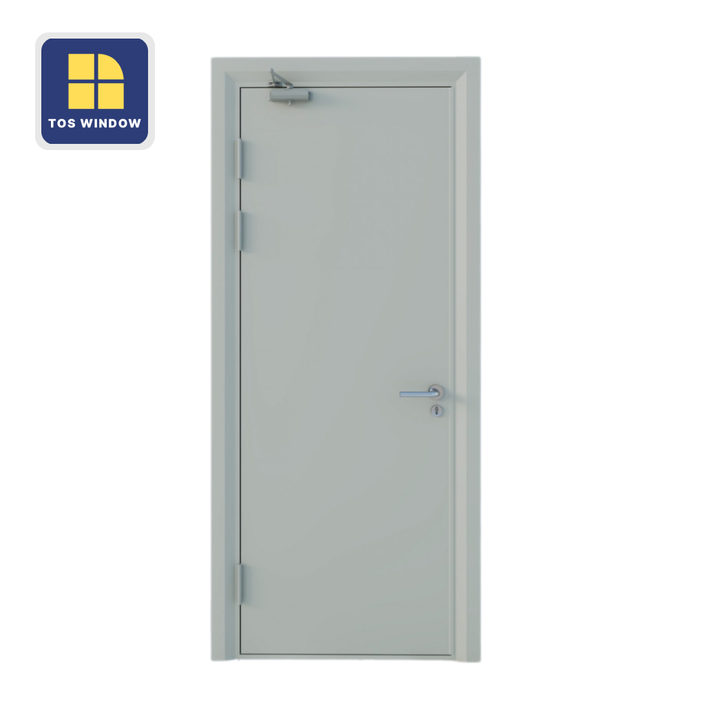 Cửa thép chống cháy 1 cánh khóa tay gạt